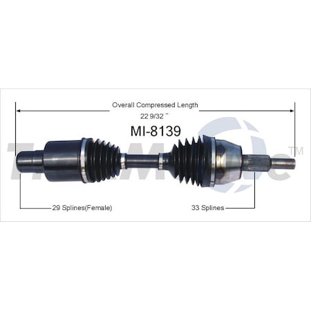 Surtrack Axle Cv Axle Shaft, Mi-8139 MI-8139